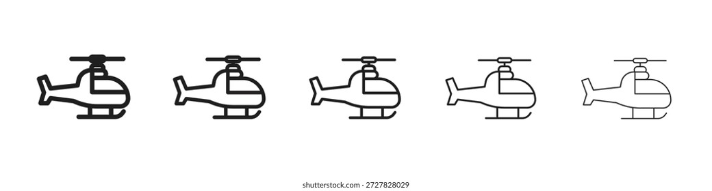 Helicopter icon for graphic designs. Icon vector design