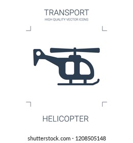 helicopter icon. high quality filled helicopter icon on white background. from transport collection flat trendy vector helicopter symbol. use for web and mobile