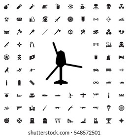 helicopter icon illustration isolated vector sign symbol