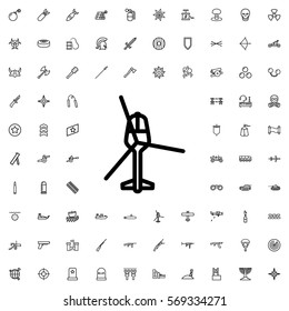 helicopter icon illustration isolated vector sign symbol
