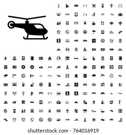 Helicopter icon illustration isolated vector sign symbol. airport icons set for web and mobile.