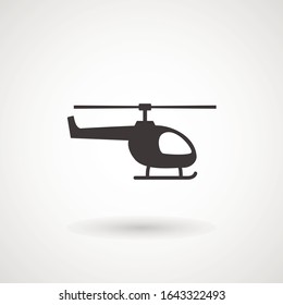 Helicopter icon, isolated. Flat design.