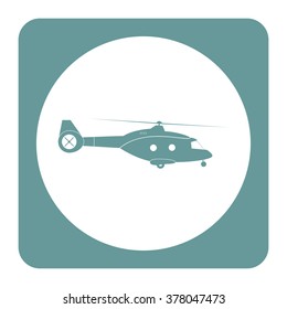 Helicopter icon. Isolated on background. Vector illustration