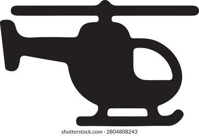 Helicopter Icon Isolated On Transparent Background For Various Uses