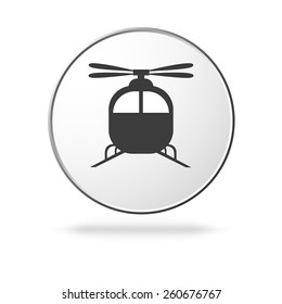 Helicopter icon isolated on a white background
