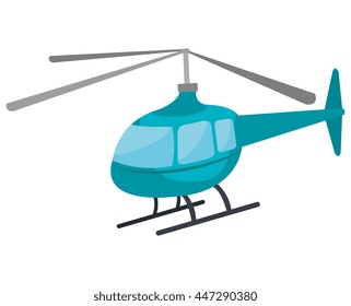 Helicopter icon isolated on white background, vector illustration.