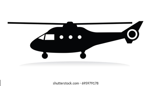 helicopter icon isolated on white background