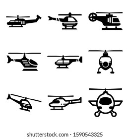 helicopter icon isolated sign symbol vector illustration - Collection of high quality black style vector icons
