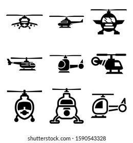 helicopter icon isolated sign symbol vector illustration - Collection of high quality black style vector icons
