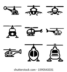 helicopter icon isolated sign symbol vector illustration - Collection of high quality black style vector icons
