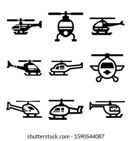 helicopter icon isolated sign symbol vector illustration - Collection of high quality black style vector icons
