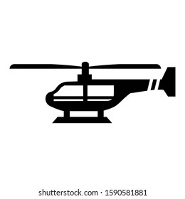 helicopter icon isolated sign symbol vector illustration - high quality black style vector icons

