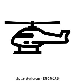 helicopter icon isolated sign symbol vector illustration - high quality black style vector icons
