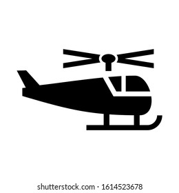 helicopter icon isolated sign symbol vector illustration - high quality black style vector icons
