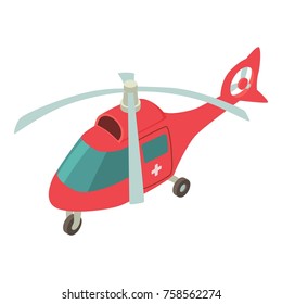 Helicopter icon. Isometric illustration of helicopter vector icon for web