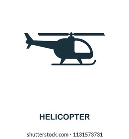 Helicopter icon. Line style icon design. UI. Illustration of helicopter icon. Pictogram isolated on white. Ready to use in web design, apps, software, print