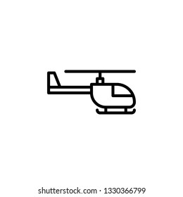 helicopter icon. line style icon vector illustration. vehicle icon stock