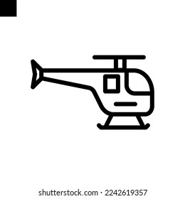 helicopter icon line style vector