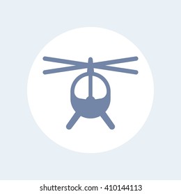 helicopter icon, little helicopter vector sign, isolated icon, vector illustration