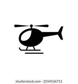 Helicopter icon logo design silhouette template isolated