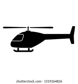 Helicopter icon, logo isolated on white background