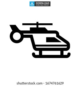 helicopter icon or logo isolated sign symbol vector illustration - high quality black style vector icons
