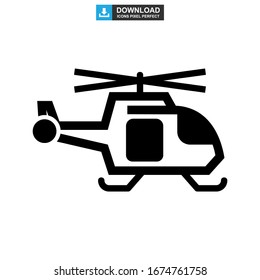 helicopter icon or logo isolated sign symbol vector illustration - high quality black style vector icons
