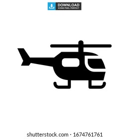 helicopter icon or logo isolated sign symbol vector illustration - high quality black style vector icons
