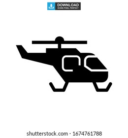 helicopter icon or logo isolated sign symbol vector illustration - high quality black style vector icons
