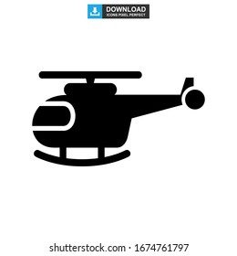 helicopter icon or logo isolated sign symbol vector illustration - high quality black style vector icons
