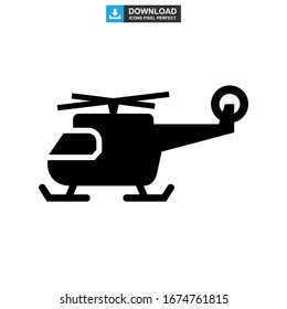 helicopter icon or logo isolated sign symbol vector illustration - high quality black style vector icons
