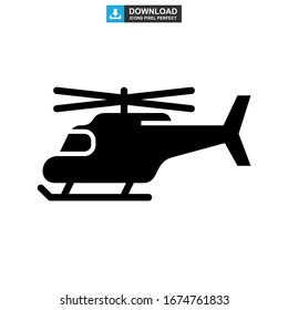 helicopter icon or logo isolated sign symbol vector illustration - high quality black style vector icons
