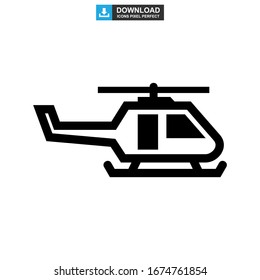 helicopter icon or logo isolated sign symbol vector illustration - high quality black style vector icons

