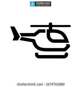 helicopter icon or logo isolated sign symbol vector illustration - high quality black style vector icons
