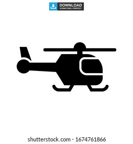 helicopter icon or logo isolated sign symbol vector illustration - high quality black style vector icons
