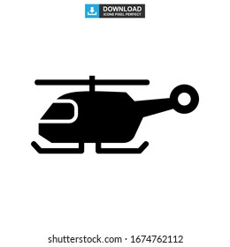 helicopter icon or logo isolated sign symbol vector illustration - high quality black style vector icons
