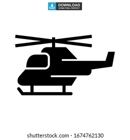 helicopter icon or logo isolated sign symbol vector illustration - high quality black style vector icons
