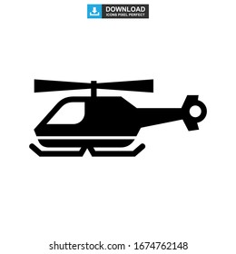 helicopter icon or logo isolated sign symbol vector illustration - high quality black style vector icons
