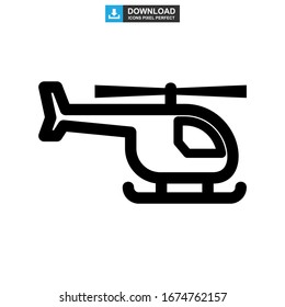 helicopter icon or logo isolated sign symbol vector illustration - high quality black style vector icons
