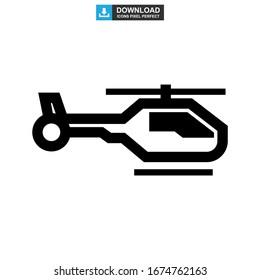 helicopter icon or logo isolated sign symbol vector illustration - high quality black style vector icons
