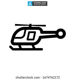 helicopter icon or logo isolated sign symbol vector illustration - high quality black style vector icons
