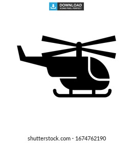 helicopter icon or logo isolated sign symbol vector illustration - high quality black style vector icons
