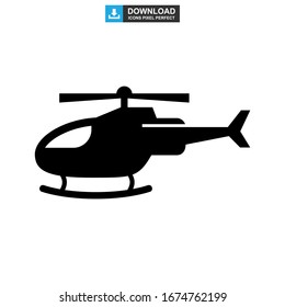 helicopter icon or logo isolated sign symbol vector illustration - high quality black style vector icons
