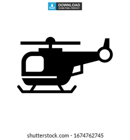 helicopter icon or logo isolated sign symbol vector illustration - high quality black style vector icons
