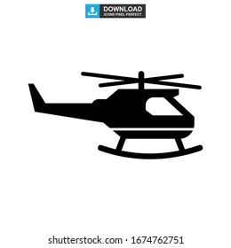 helicopter icon or logo isolated sign symbol vector illustration - high quality black style vector icons
