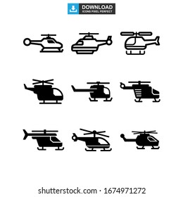 helicopter icon or logo isolated sign symbol vector illustration - Collection of high quality black style vector icons
