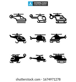 helicopter icon or logo isolated sign symbol vector illustration - Collection of high quality black style vector icons
