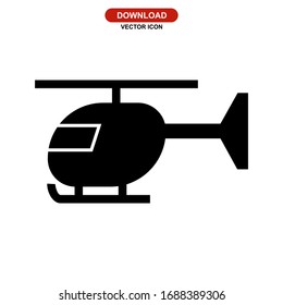 helicopter icon or logo isolated sign symbol vector illustration - high quality black style vector icons
