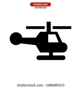 helicopter icon or logo isolated sign symbol vector illustration - high quality black style vector icons
