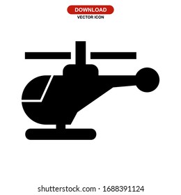 helicopter icon or logo isolated sign symbol vector illustration - high quality black style vector icons

